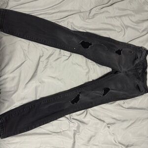 Black ripped jeans